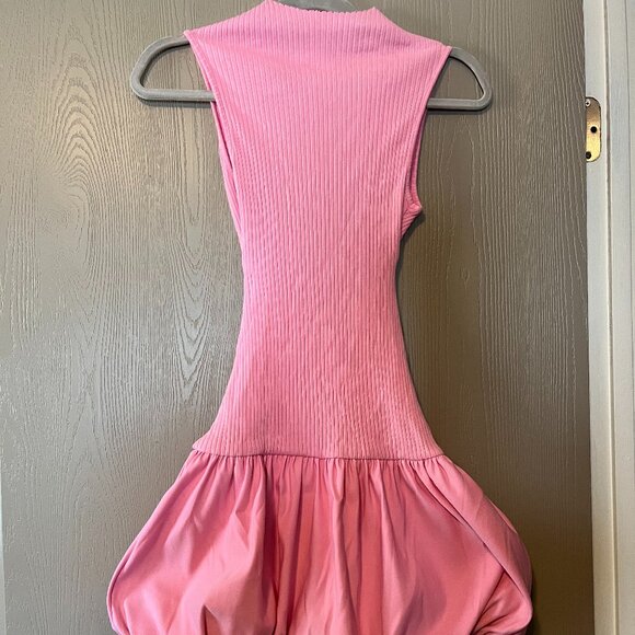 ZARA Mini Open Back High Neck Dress with Bubble Skirt – Size M (8-10) – Like New - Picture 1 of 2